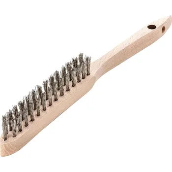 Drátěný kartáč Drátěný kartáč, nerez vlnitý 0,35mm 2-řadový Lessmann