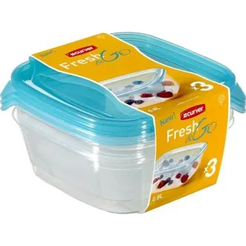 Dóza na potraviny dóza FRESH&GO čtverc. 0,8l PH (3ks)