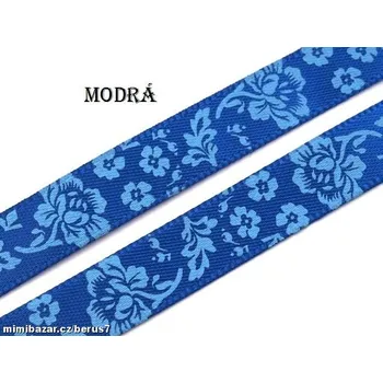 Stuha Lemovka - stuha-stuhy - mašle - KVĚTINY modrá