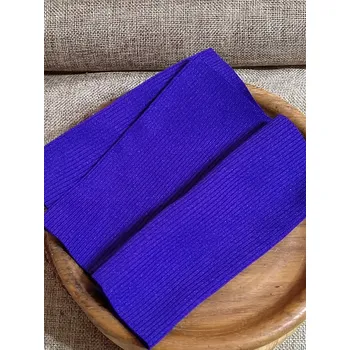 Elastický náplet žebrovaný 15x80 cm fialová