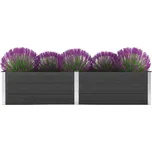 ZBXL Zahradní vyvýšený záhon 250 x 100 x 54 cm dřevoplast šedý