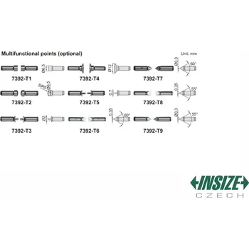 Multifunkční měřicí dotek bodový (pár) 0,3 mm INSIZE