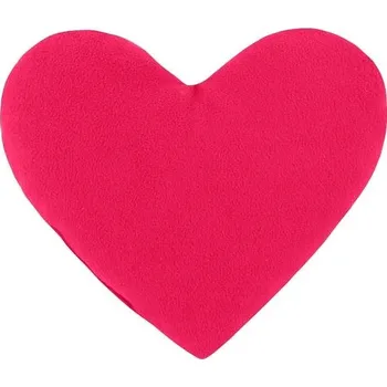 Polštář Bellatex Srdce fleece, 23 × 25 cm, fuchsiový