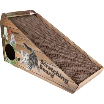 Škrabadlo FLAMINGO kartonové s myší a catnipem 50x21x32cm