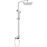 Eve sprchová baterie s talířovou hranatou sprchou, šedá