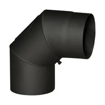 Kouřovod koleno kouřové s otv.160mm/90st.t.1,5mm ČER