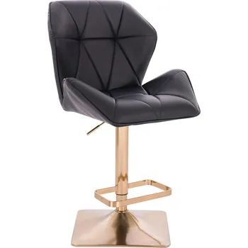 Barová židle Barová židle ekokůže Horten XL základna zlatá - černé