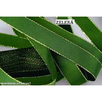 Stuha stuha - stuhy - mašle š.1,5cm zelená tmavá