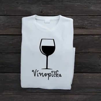 Dámské tričko Dámské tričko - Vínopička Barva: Růžová, Velikost: XL
