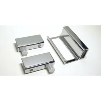 Nábytkové kování Interex Krajkový závěs na sklo bez vrtání s rukojetí / Nikl