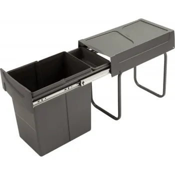Odpadkový koš UnionPlast Výsuvný odpadkový koš s mísou a tlumením U30 20L / Šedá