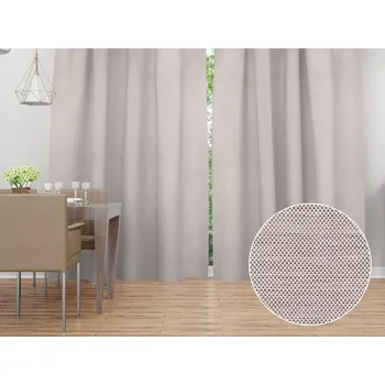 ubrus Dekorační závěs TF-066 Béžový režný 140x170 cm