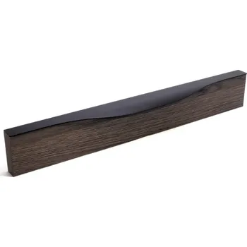 Nábytkové kování Rujzdesign Úchytka MODERNO / Černá nerez 147 mm