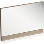 Zrcadlo do koupelny RAVAK Formy 120 x 71 cm v ořechovém rámu s poličkou X000000984