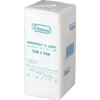 Kompres Gáza kompr.nester. 5x5cm/100ks 8 vrst. Steriwund