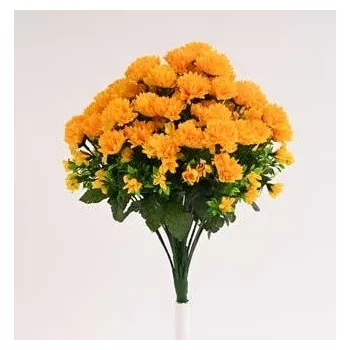umělá květina Kytice chryzantéma 44 cm žlutá