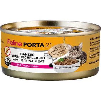 Krmivo pro kočku 6x156g Feline Porta 21 krmivo pro kočky - Tuňák se surimi