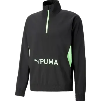 Pánská větrovka Pánská tréninková bunda Puma Fit Woven 1/2 Zip černá