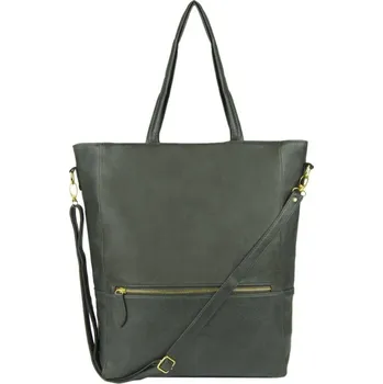 Kabelka Objemná šedá kabelka na rameno s dopínacím páskem