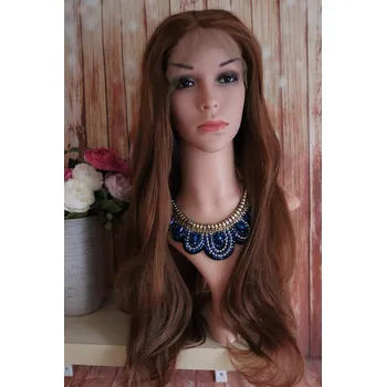 Paruka Wigorous Kelly - lace front dlouhá hnědá paruka