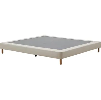 Postel Béžová čalouněná dvoulůžková postel Kave Home Ofelia 150 x 190 cm