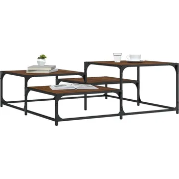 Konferenční stolek vidaXL Konferenční stolek 107x107x40 cm kompozitní dřevo [837753] Barva: hnědý dub