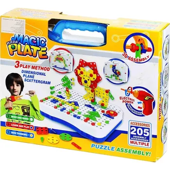 ostatní stavebnice Zaparkorun Šroubovací stavebnice s vrtačkou 205 dílků