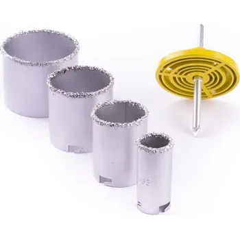 Příslušenství k vrtačce Sada korunek s karbidovým ostřím 33,53,67,83 mm Lobster 104483