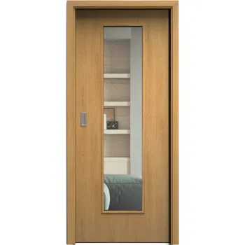 Interiérové dveře SAPELI ELEGANT PRAKTIK M55 - START - POSUVNÉ DVEŘE VČ. ZÁRUBNĚ - Dub Průchozí šířka (cm): 90, Průchozí výška (cm): 197, Typ skla: Čiré sklo