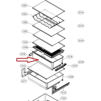 Příslušenství pro lednici MJS64671811 - Šuplík pro chladničku LG