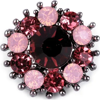 Brož Malá brož květ s broušenými kamínky