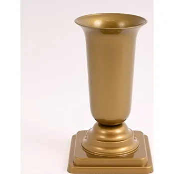 Váza Váza plastová se zátěží 26 x 15 cm, zlatá
