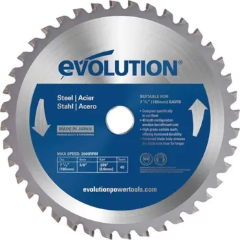 Řezný kotouč EVOLUTION POWER TOOLS Pilový kotouč EVOLUTION 185 mm - ocel EV018531