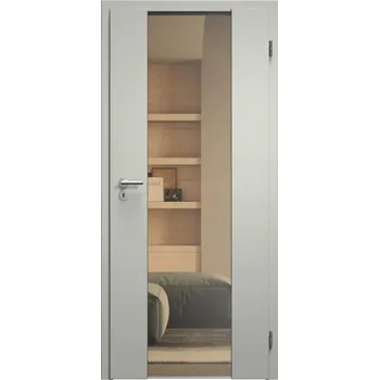 Interiérové dveře SAPELI HARMONIE KOMFORT M40 - CPL LAMINÁT - OTOČNÉ DVEŘE VČ. ZÁRUBNĚ - šedá Průchozí šířka (cm): 70, Průchozí výška (cm): 197, Typ skla: Planibel bronz