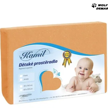 Prostěradlo BELLATEX Dětské prostěradlo froté 60x120 cm, lososové