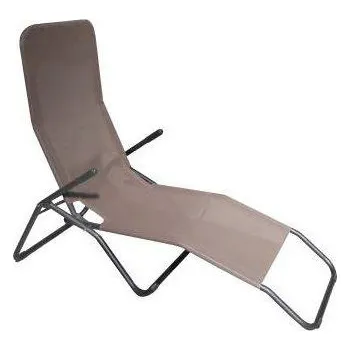 Zahradní lavice Lehátko skládací šedé