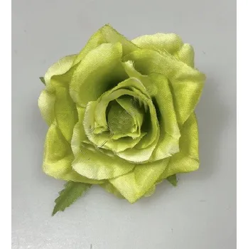umělá květina Květ růže Scarlet 6 cm žluto-zelená