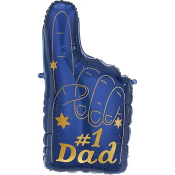 PartyDeco Balonek fóliový #1 Dad, 87 cm