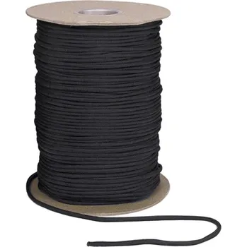Lano Šňůra PARACORD černá 5mm (Outdoorový mnoho pramenný pletený provaz s vysokou pevností v tahu a trhu.)