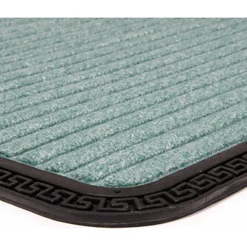 Rohožka Zelená textilní venkovní vstupní rohož FLOMA Stripes - délka 60 cm, šířka 90 cm, výška 0,8 cm