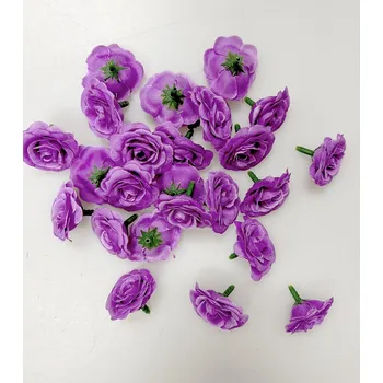 umělá květina Květ růže 3,5 cm fialová
