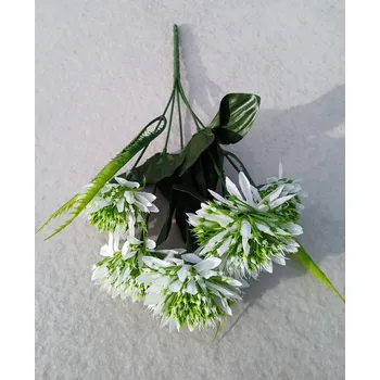 umělá květina Kytice chryzantéma 30 cm, bílá