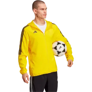 Pánská bunda s kapucí Adidas Tiro 23 League Windbreaker žlutá