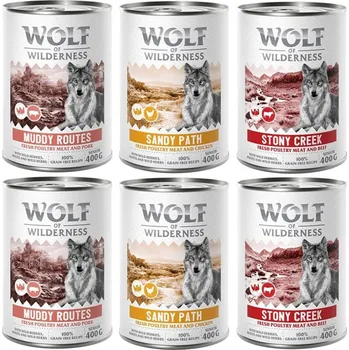 6x400g Wolf of Wilderness Senior - míchané balení
