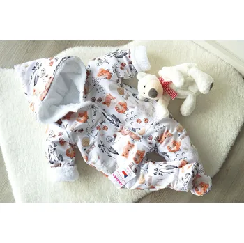 Kojenecká kombinéza AMÁLKA Zateplená kombinéza, kreslená zvířátka Velikost: 62-68