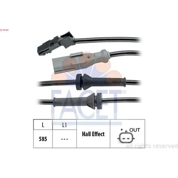 Přislušenství brzdového systému Snímač, počet otáček kol FACET 21.0144