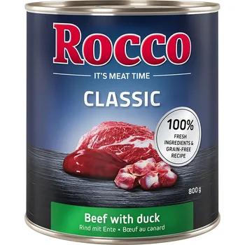 Krmivo pro psa 24x800g Rocco Classic - hovězí s kachnou