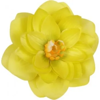 umělá květina Vazbový květ leknínu 11 cm, zeleno-žlutá