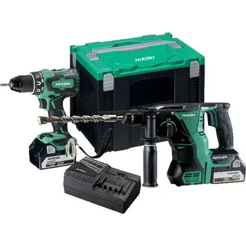 Hikoki KC18DRBLWDZ - aku sada DS18DBL , DH18DBL, 2x18V/5,0ah, nabíječka, systainer
