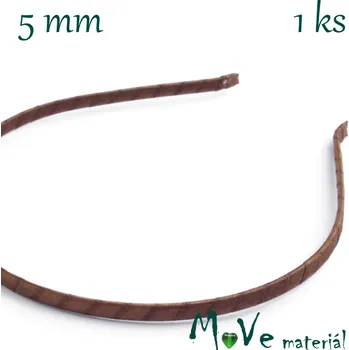 Čelenka jednoduchá potažená hnědá/5mm